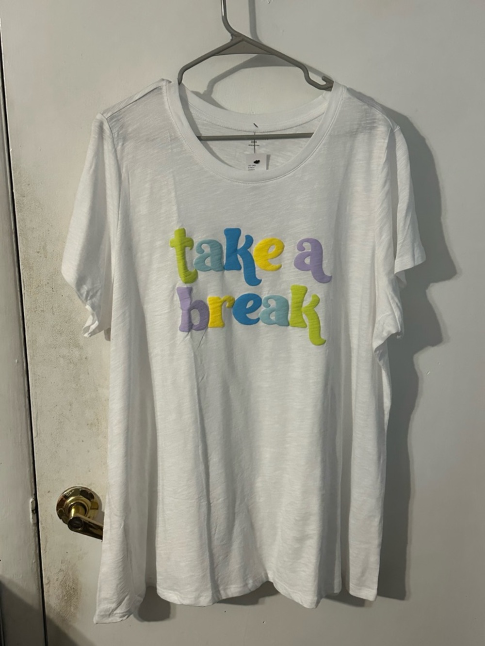 Lane Bryant 'take a break' Graphic Tee with Pastel Letters
